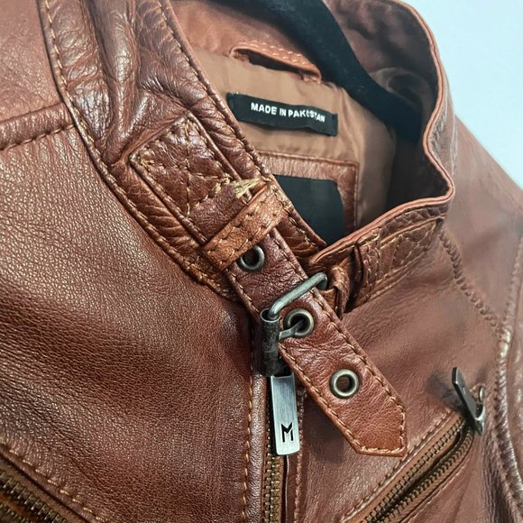 Mauritius Brown Leather Jacket Medium - Picture 3 of 4